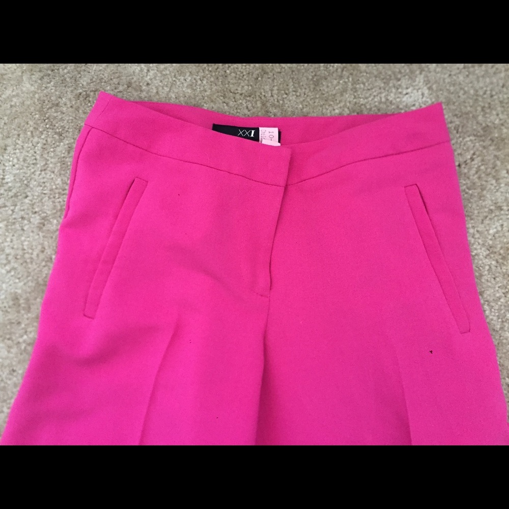 High waisted wide leg pink pants